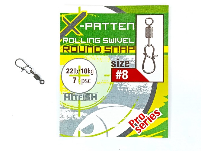 Вертлюг с карабином Hitfish №8 10кг 