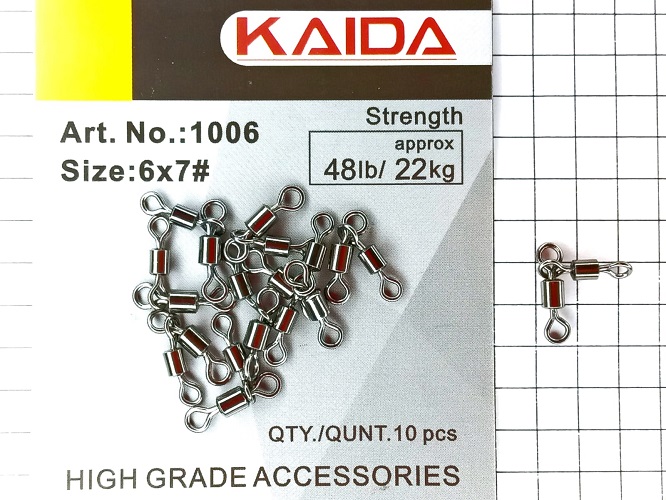 Вертлюг двойной Kaida 1006 № 6*7 22кг