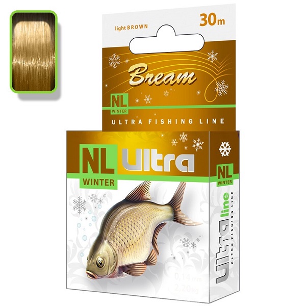 Леска зимняя AQUA NL ULTRA BREAM (Лещ) 0,25мм 6,70кг 30м