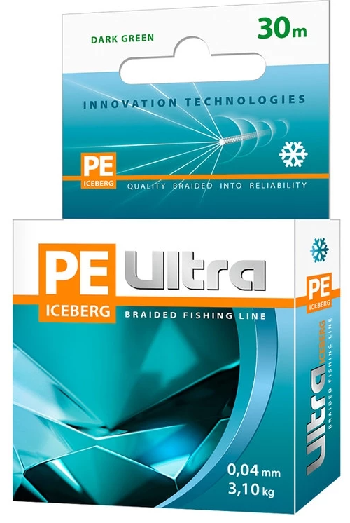 Плетеный шнур PE ULTRA ICEBERG 0,04mm 30m 3,1кг.